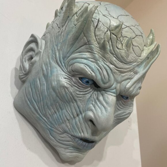 GAME OF THRONES NIGHT KING LATEX MASK ADULT SIZE REALISTIC GOTHIC COLLECTIBLE - Picture 10 of 16